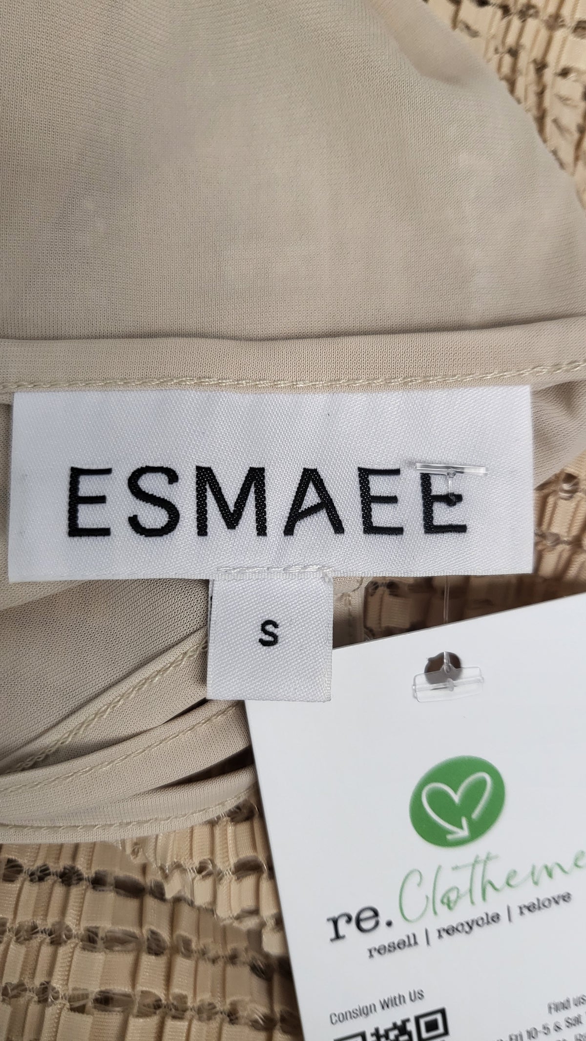 Esmaee Nude Textured Knit Dress (10)