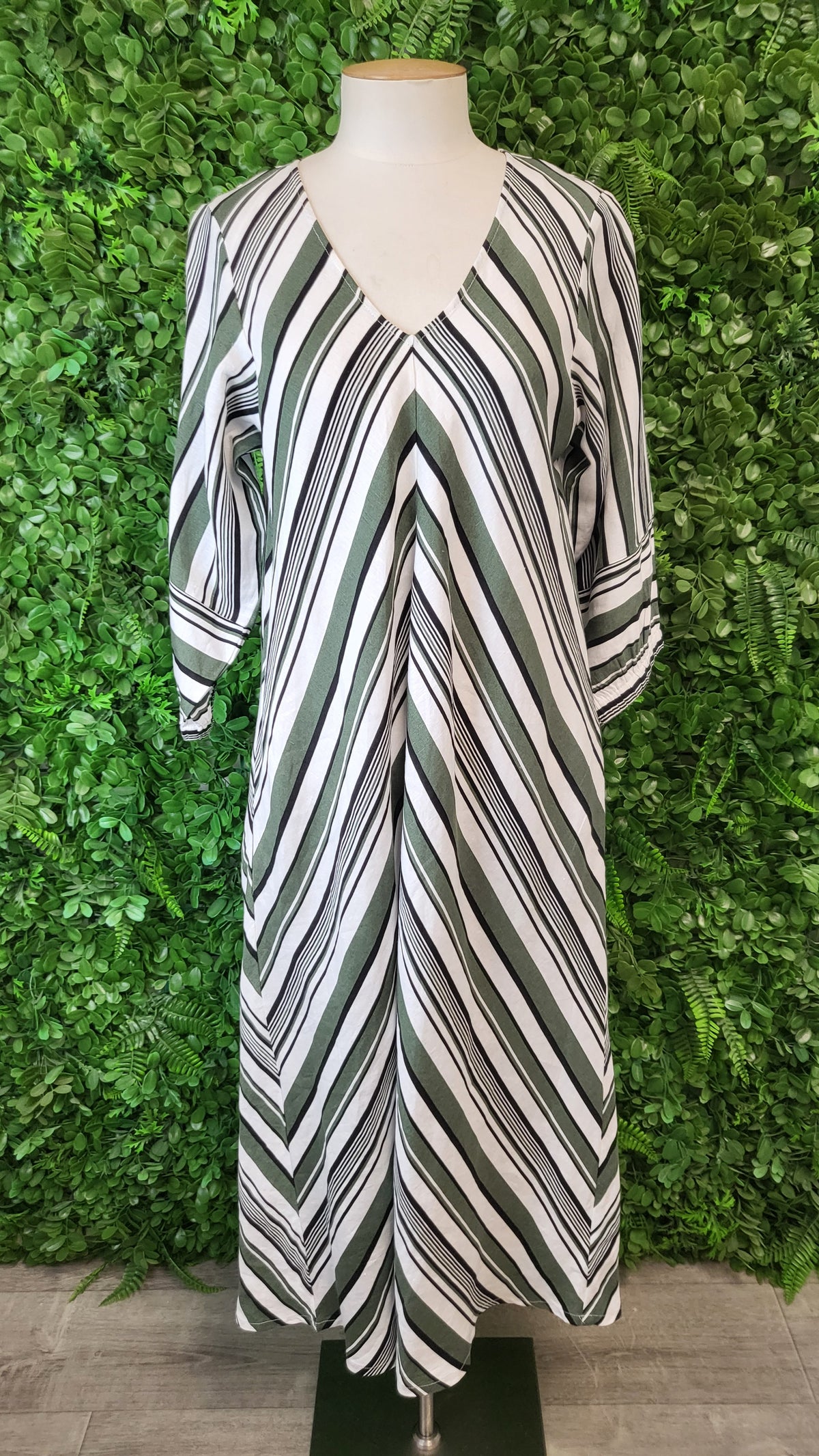 Marco Polo Stripe Linen Dress (8)