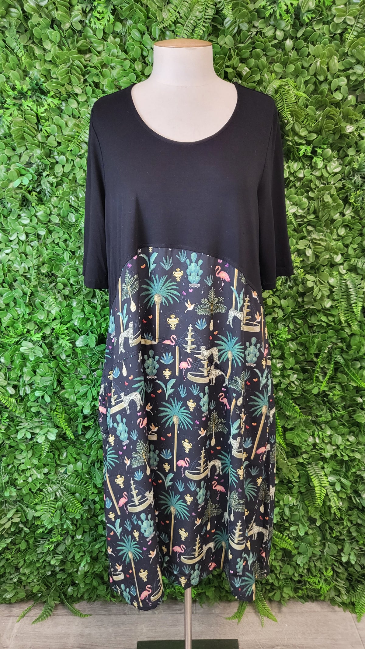 Memo Animal Hem Print Dress (12)