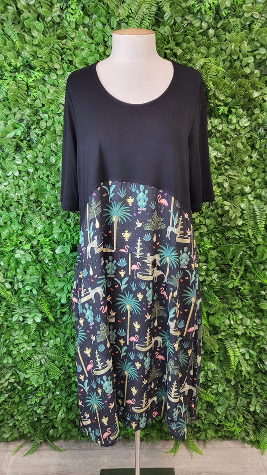 Memo Animal Hem Print Dress (12)