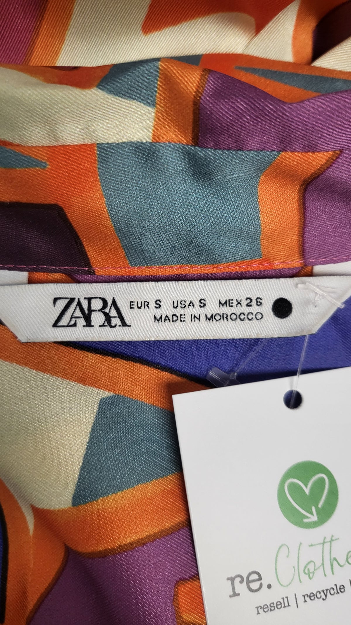 Zara Retro Print Sateen Shirt (10)