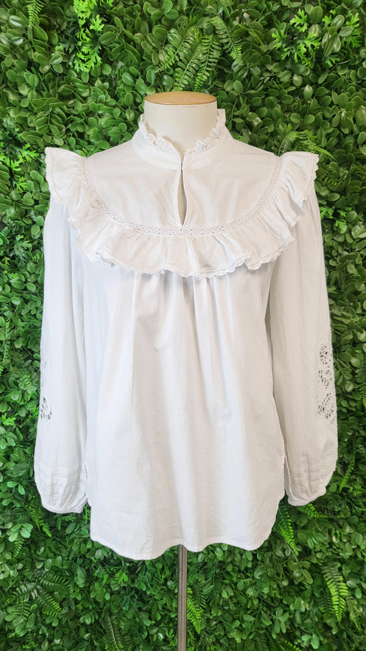Loobies Story White Frill Yoke Shirt (10)