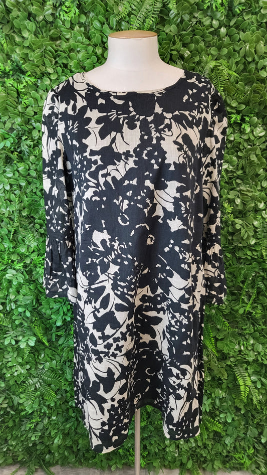 Unknown Black/Beige Shift Dress (14)