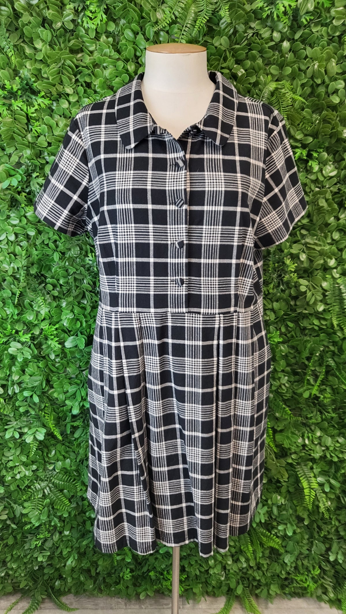 Dangerfield Black/White Shirt Dress (14-16)