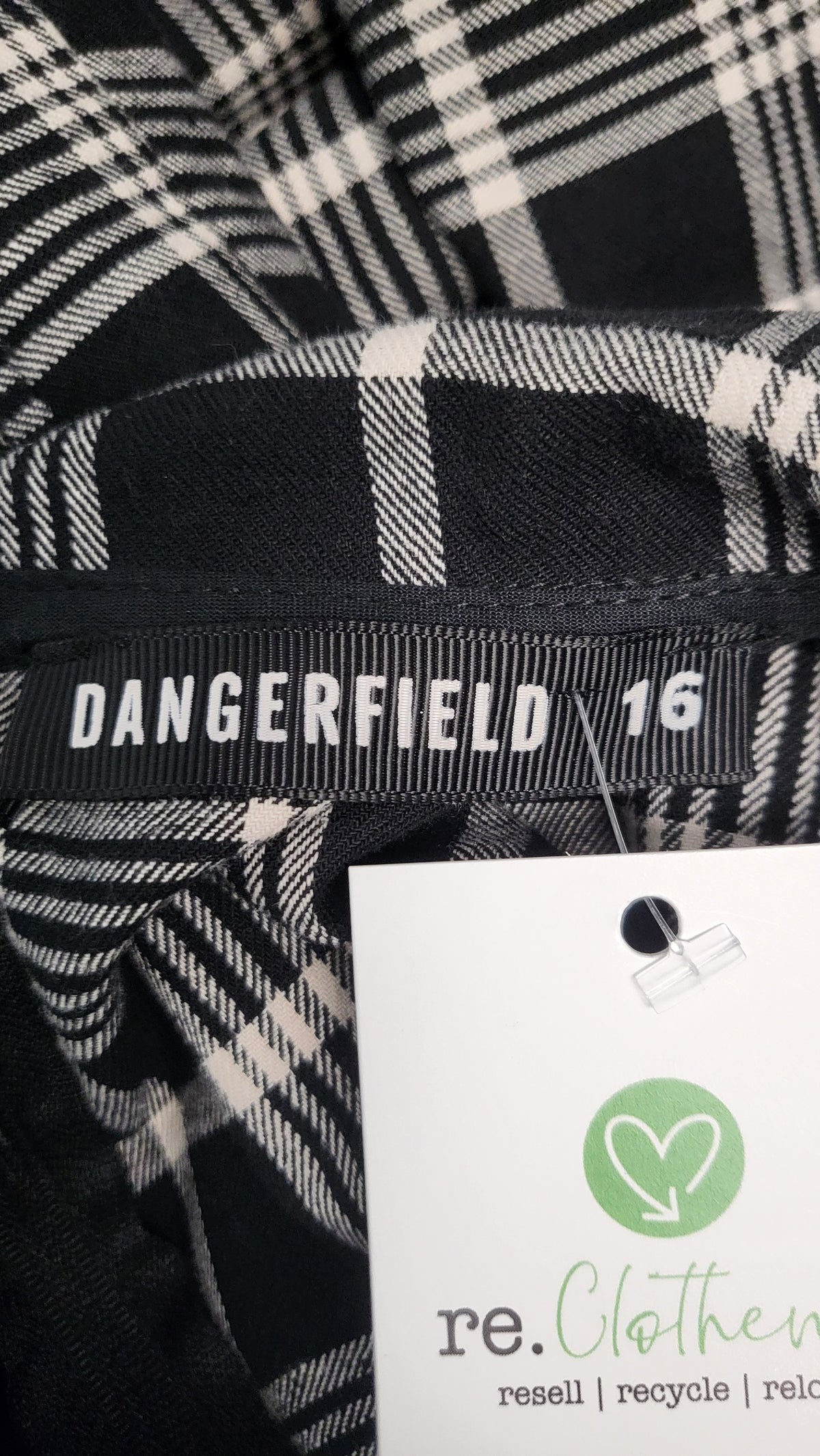 Dangerfield Black/White Shirt Dress (14-16)