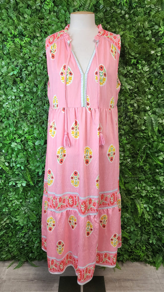 Halo & Hazard Pink Boho Dress (12)