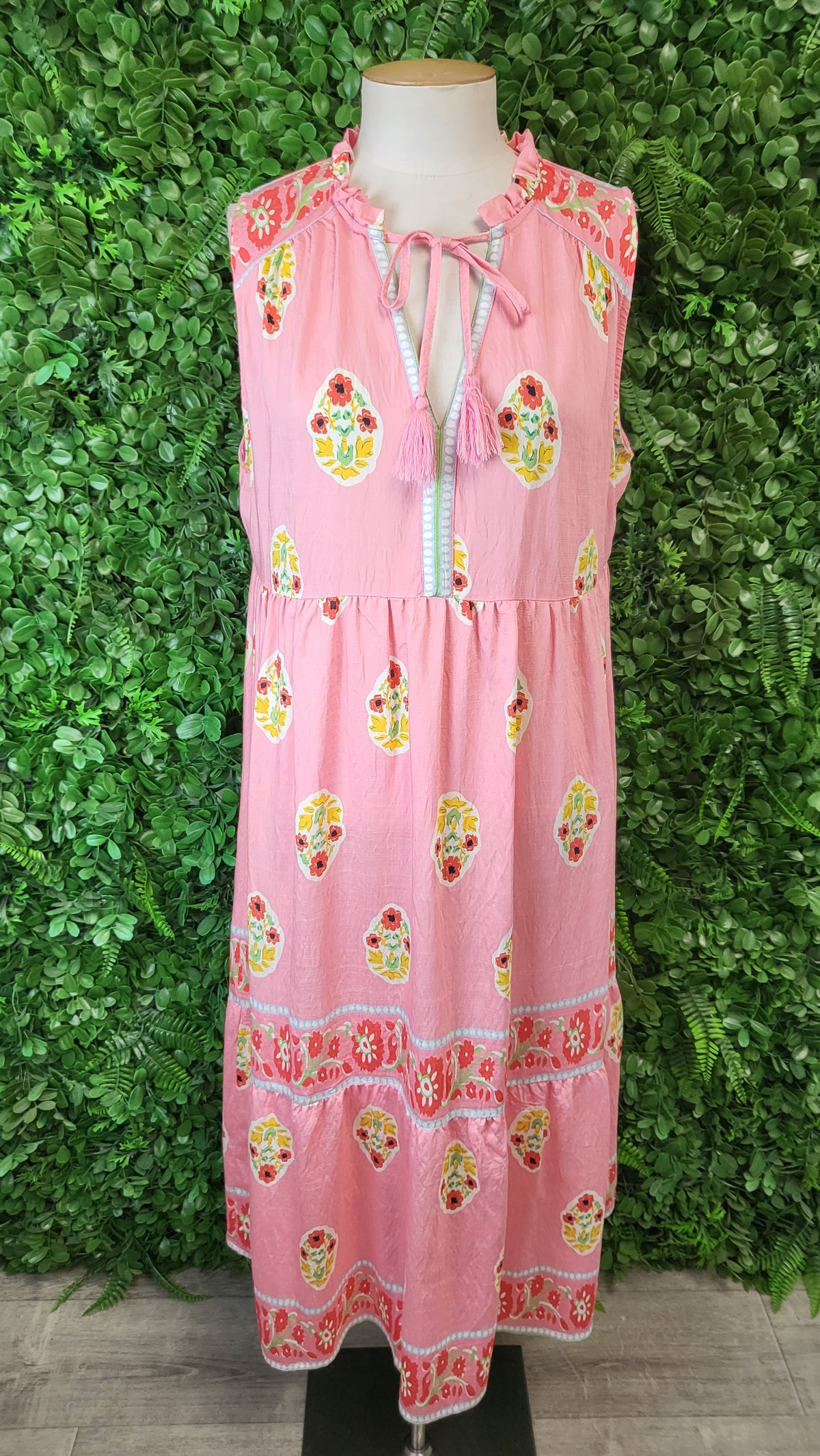 Halo & Hazard Pink Boho Dress (12)