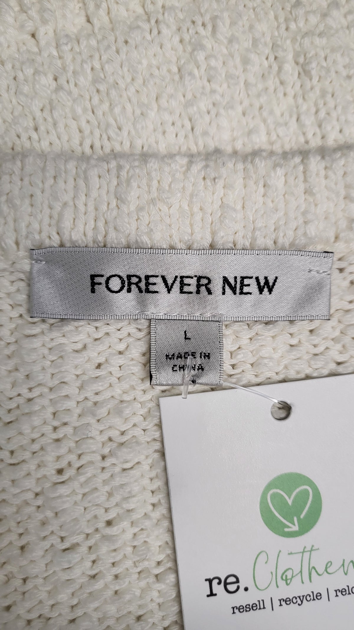 Forever New Ecru Textured Knit Top (14)