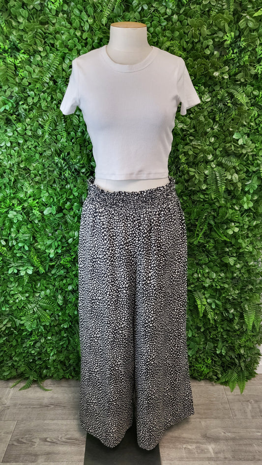 Shine On Label Print Wide Leg Pant (10)