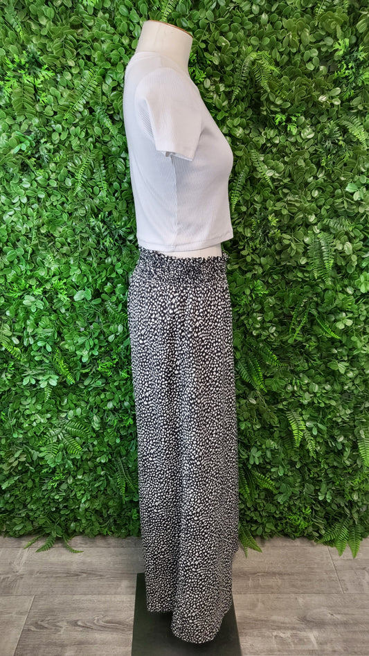 Shine On Label Print Wide Leg Pant (10)