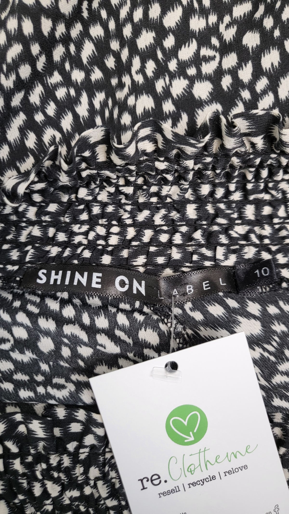 Shine On Label Print Wide Leg Pant (10)