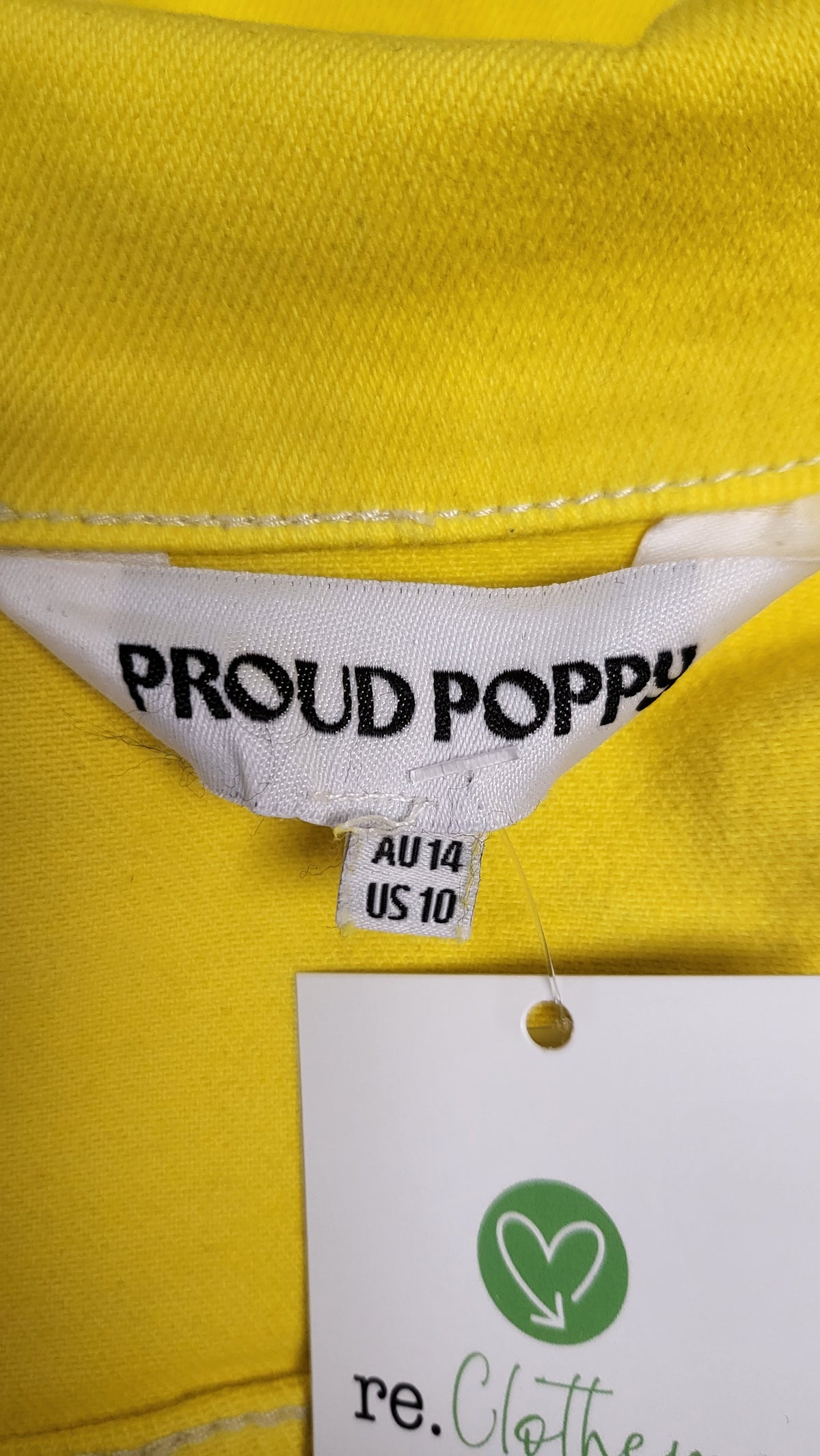 Proud Poppy Yellow Crop Denim Jacket (14)
