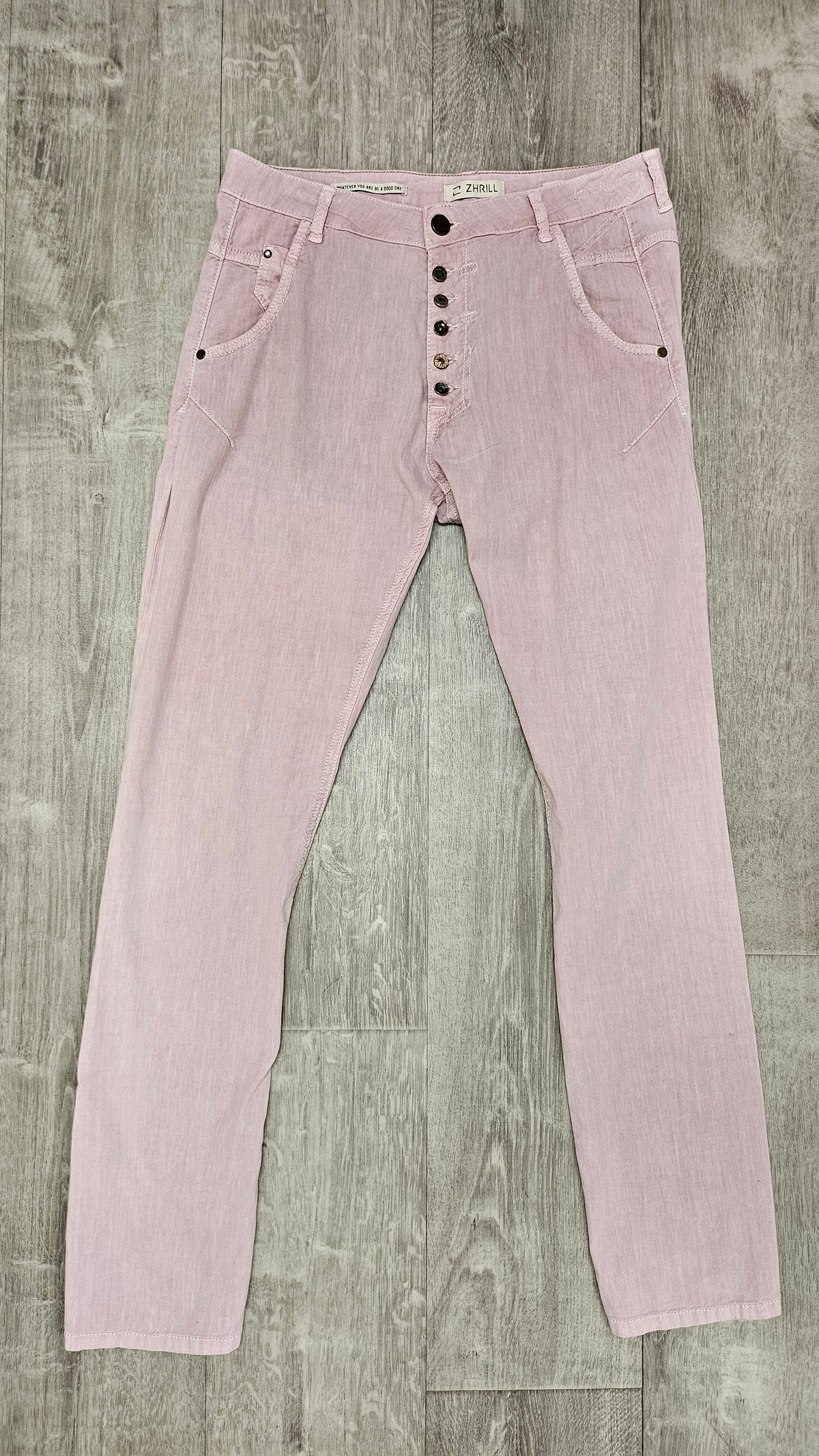 Zhrill Pink Linen Blend Pant (12)