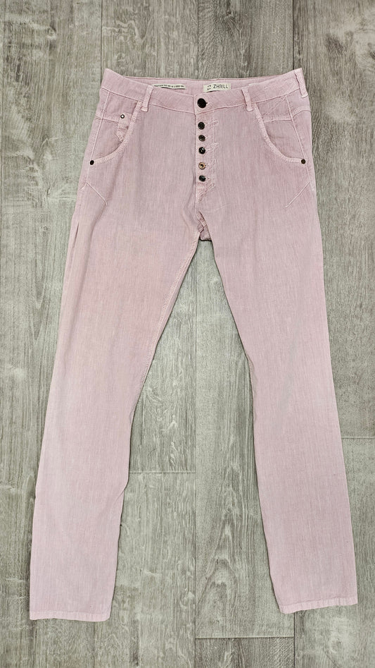 Zhrill Pink Linen Blend Pant (12)