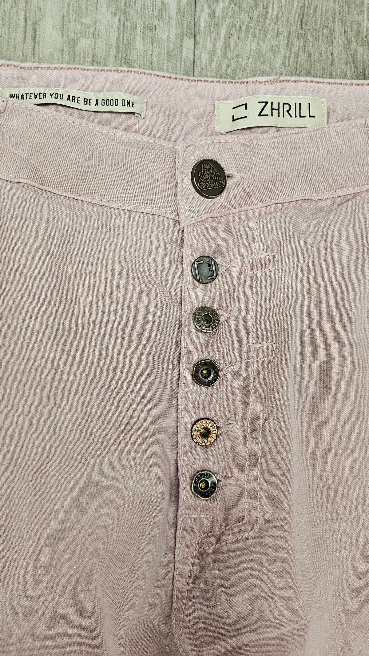 Zhrill Pink Linen Blend Pant (12)