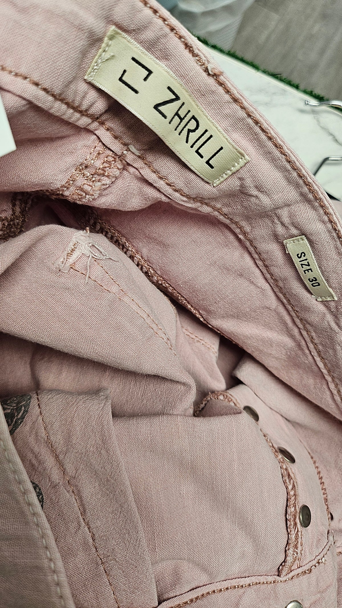 Zhrill Pink Linen Blend Pant (12)