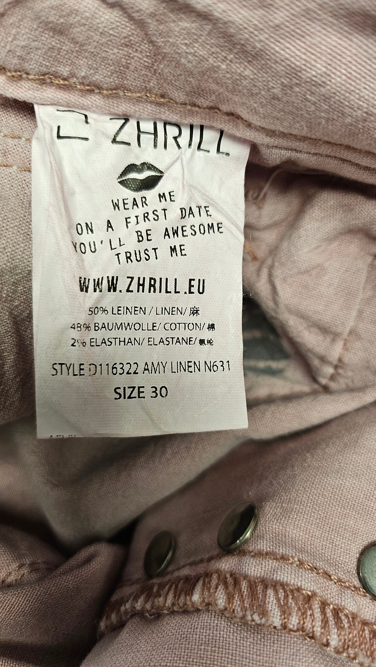 Zhrill Pink Linen Blend Pant (12)