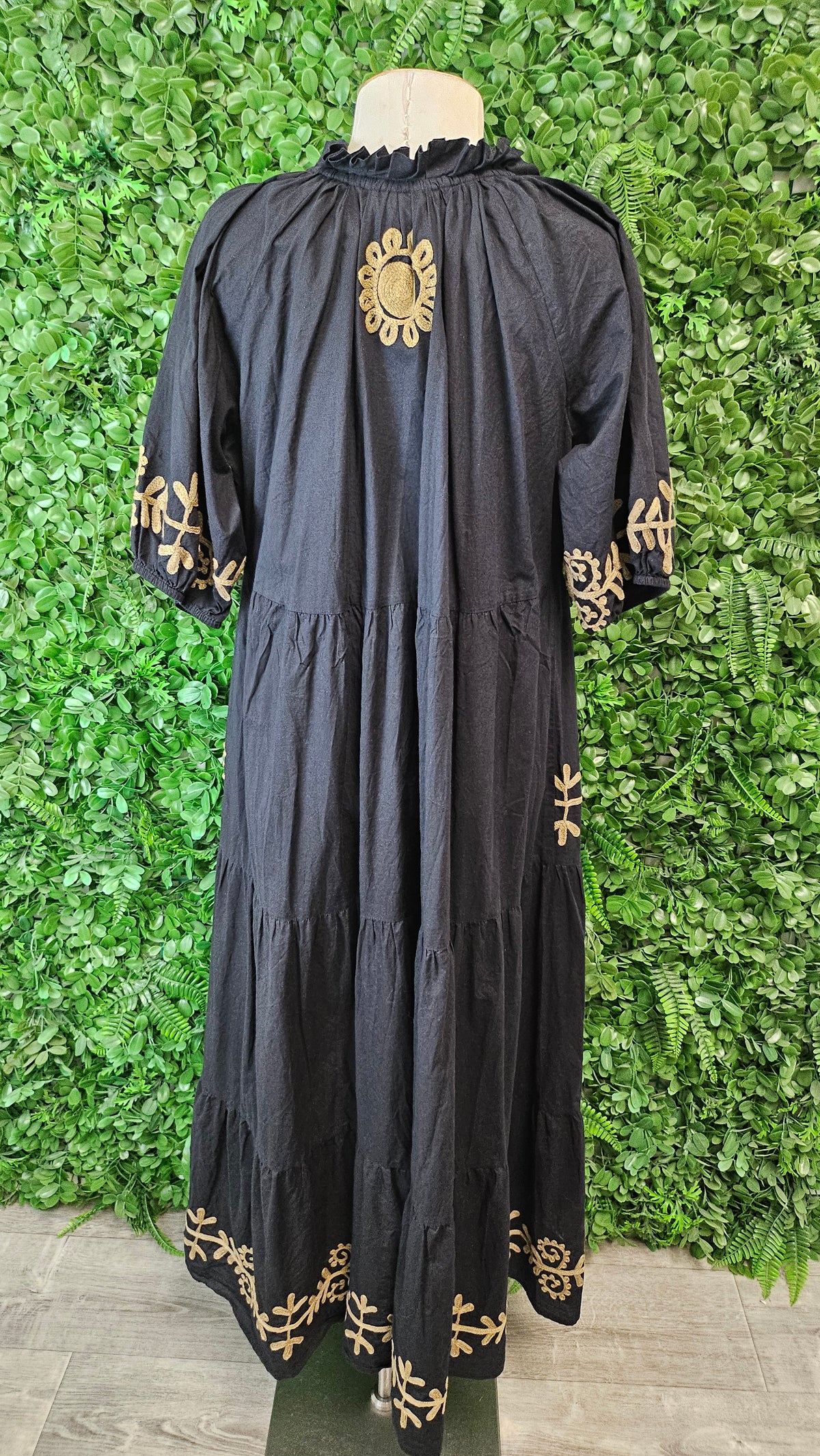 I Am Pylgrim Black Embroidery Dress (10-12)