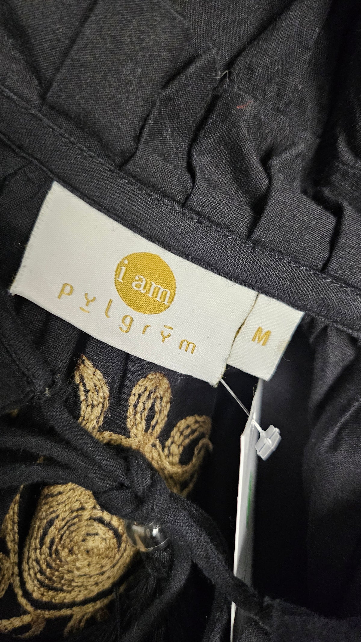 I Am Pylgrim Black Embroidery Dress (10-12)