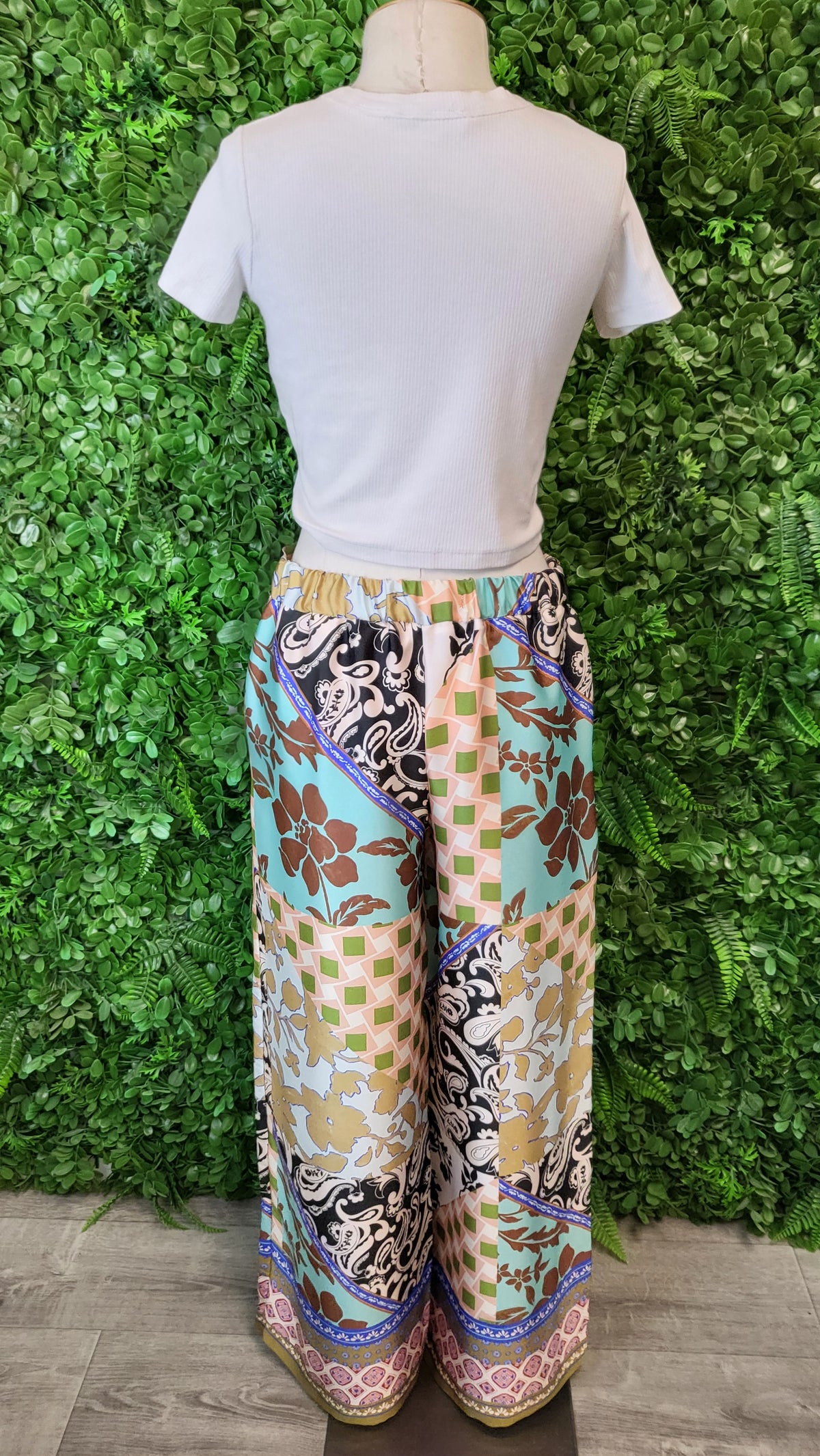 Zara Print Sateen Wide Leg Pant (10)