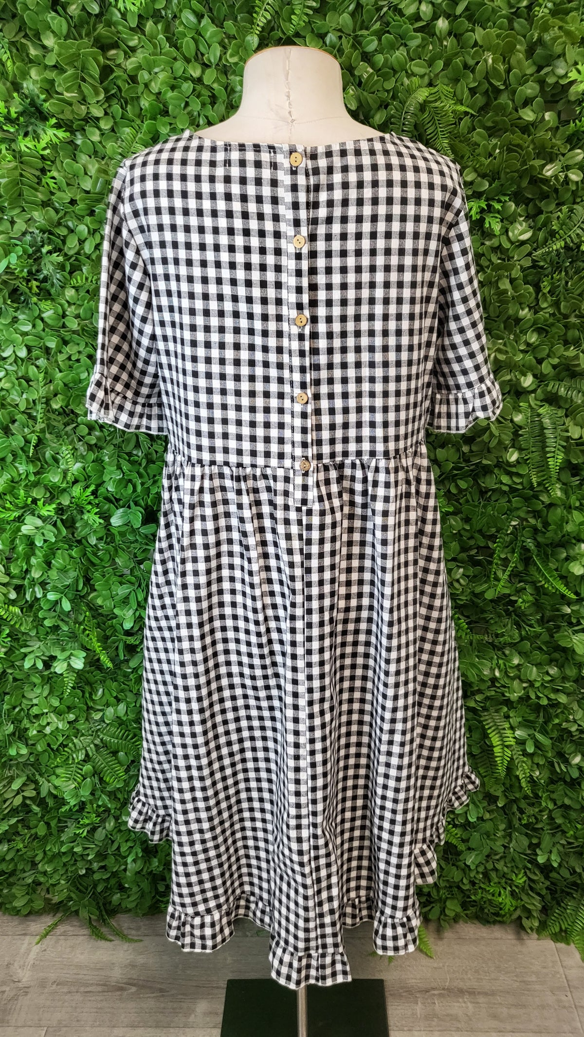 Cali & Co Gingham Frill Hem Dress BNWT (10-12)