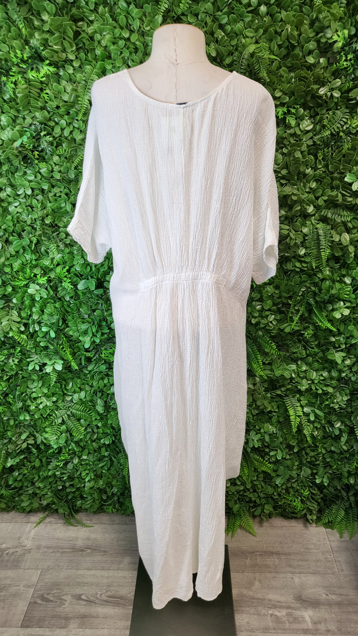 Genison White Textured Dress (16)