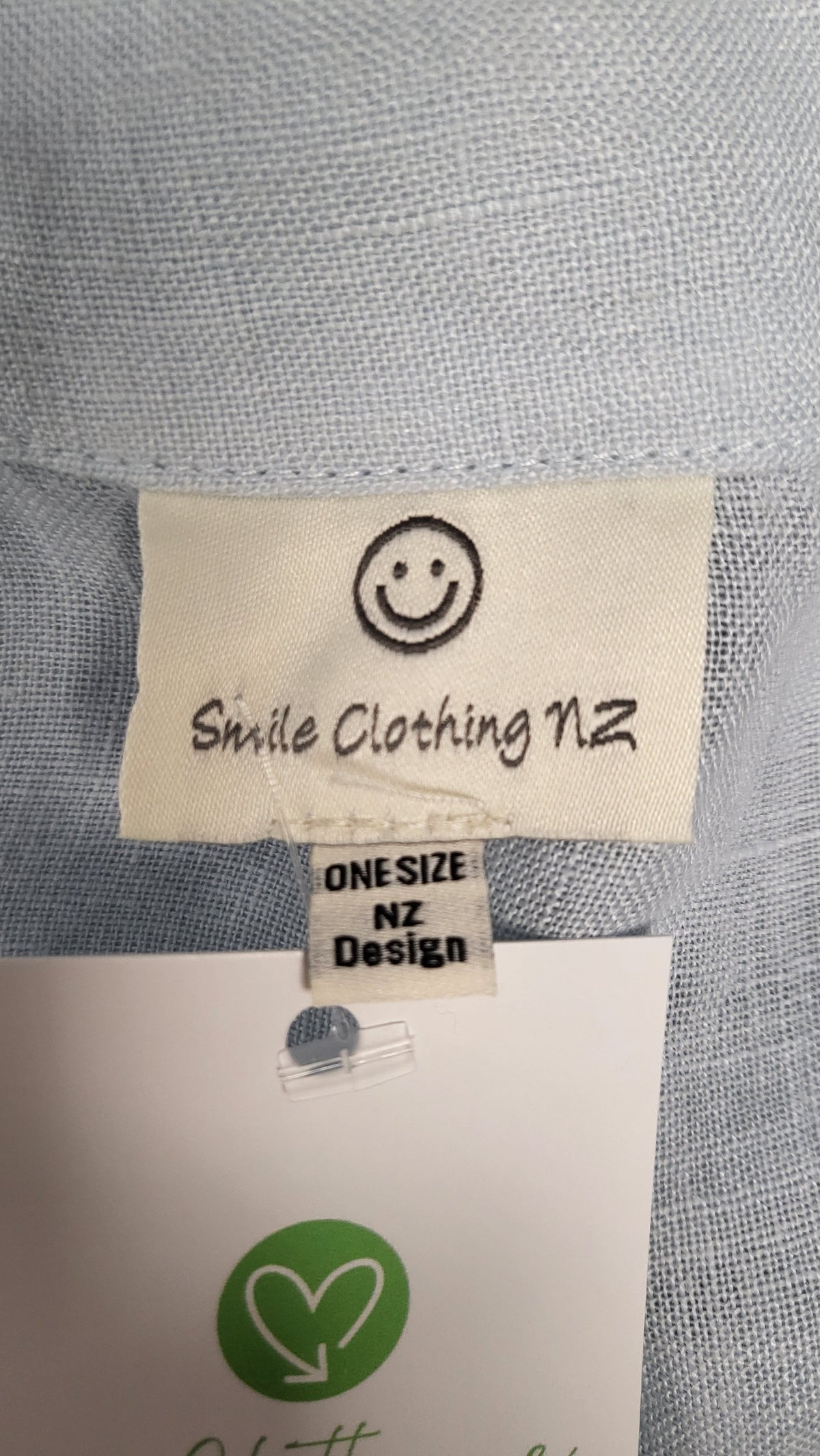Smile Clothing Blue Linen Top (OSFM)