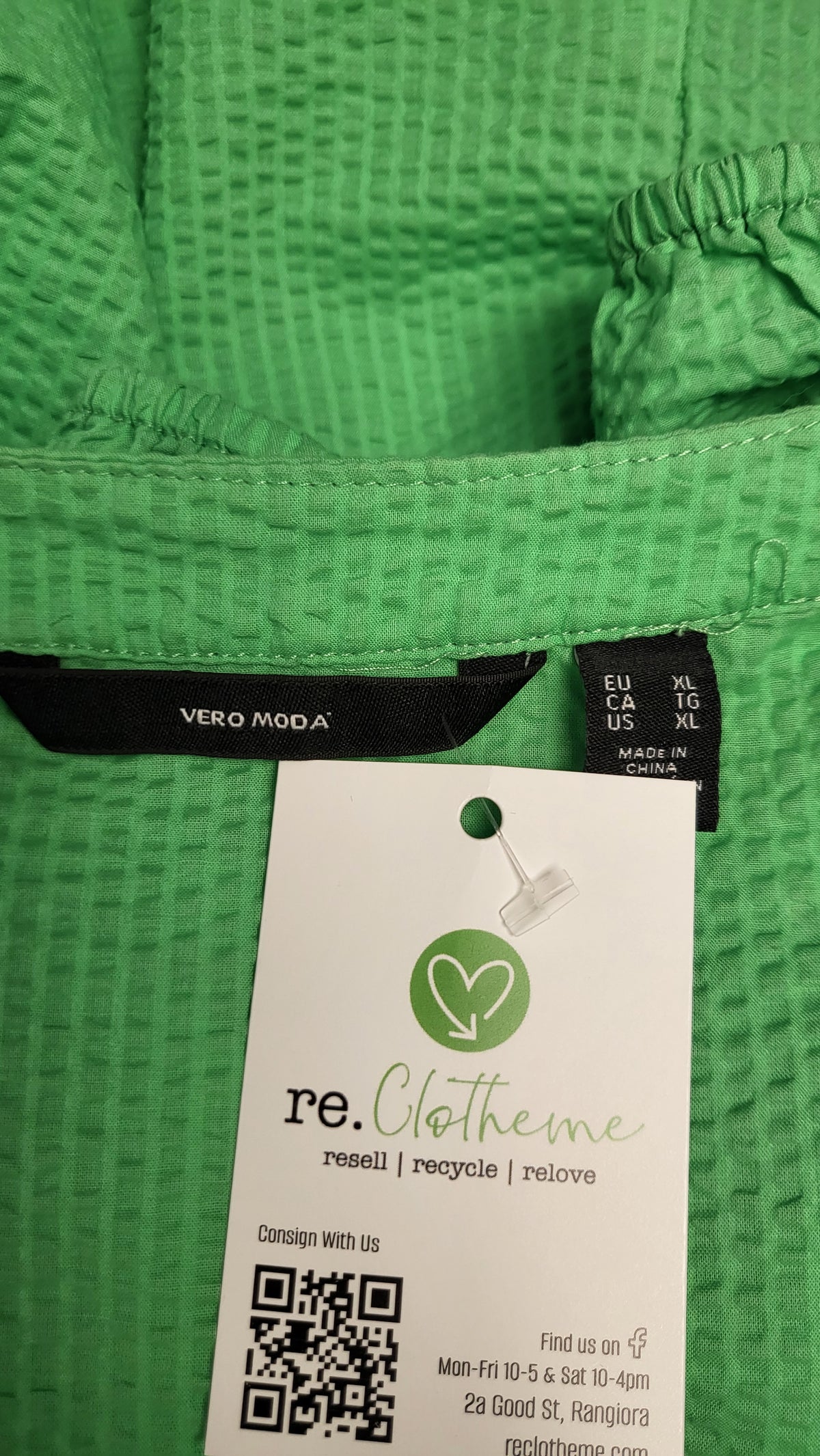 Vero  Moda Lime Waffle Top (14)