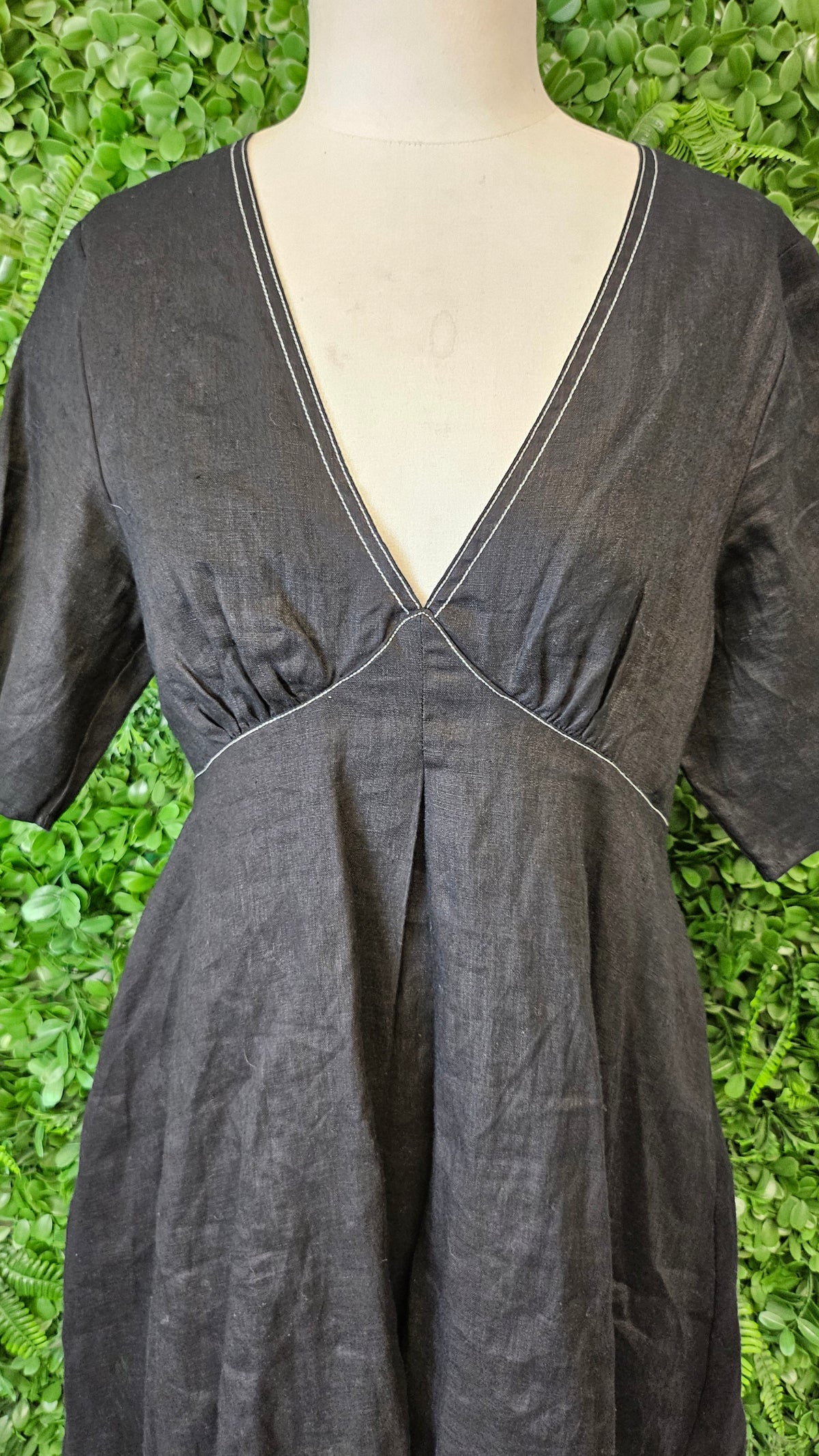 Dissh Black Linen Fit& Flare (8)