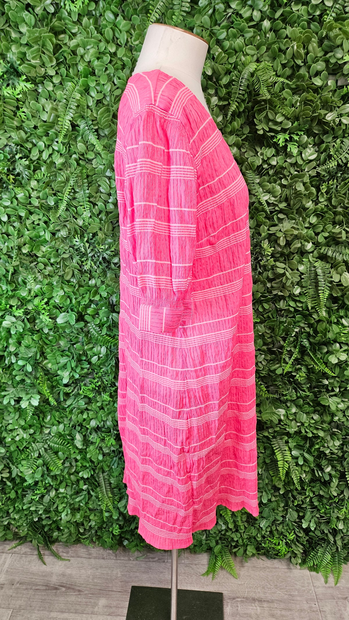 Oh3 Pink Textured Dress