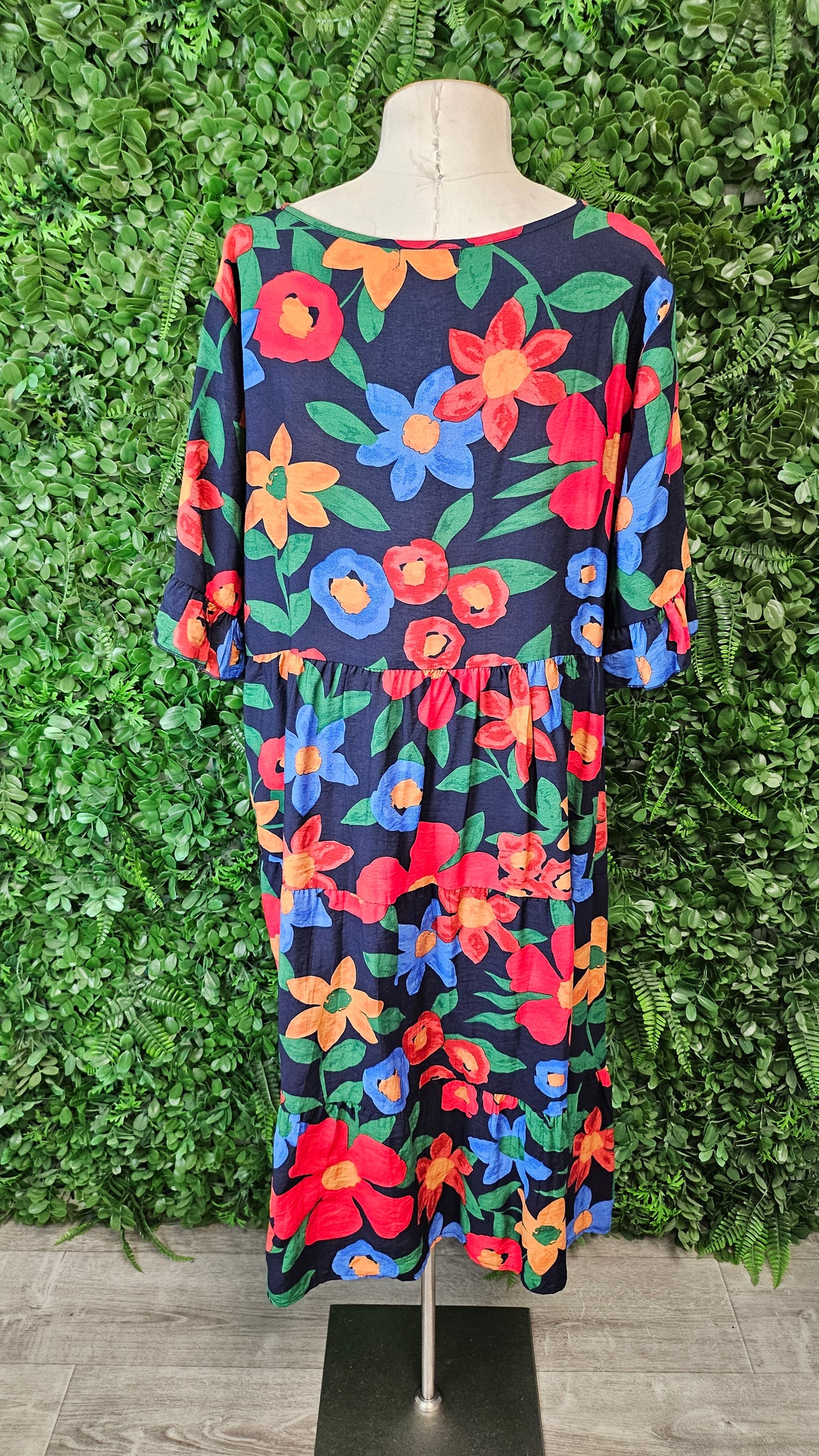 New U Collection Print Drop Hem Dress (18)
