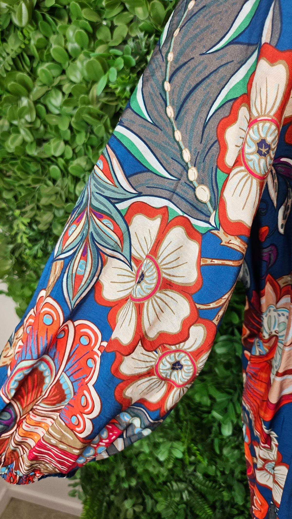 Sunday Boho Print Linen Blend Top (14-16)