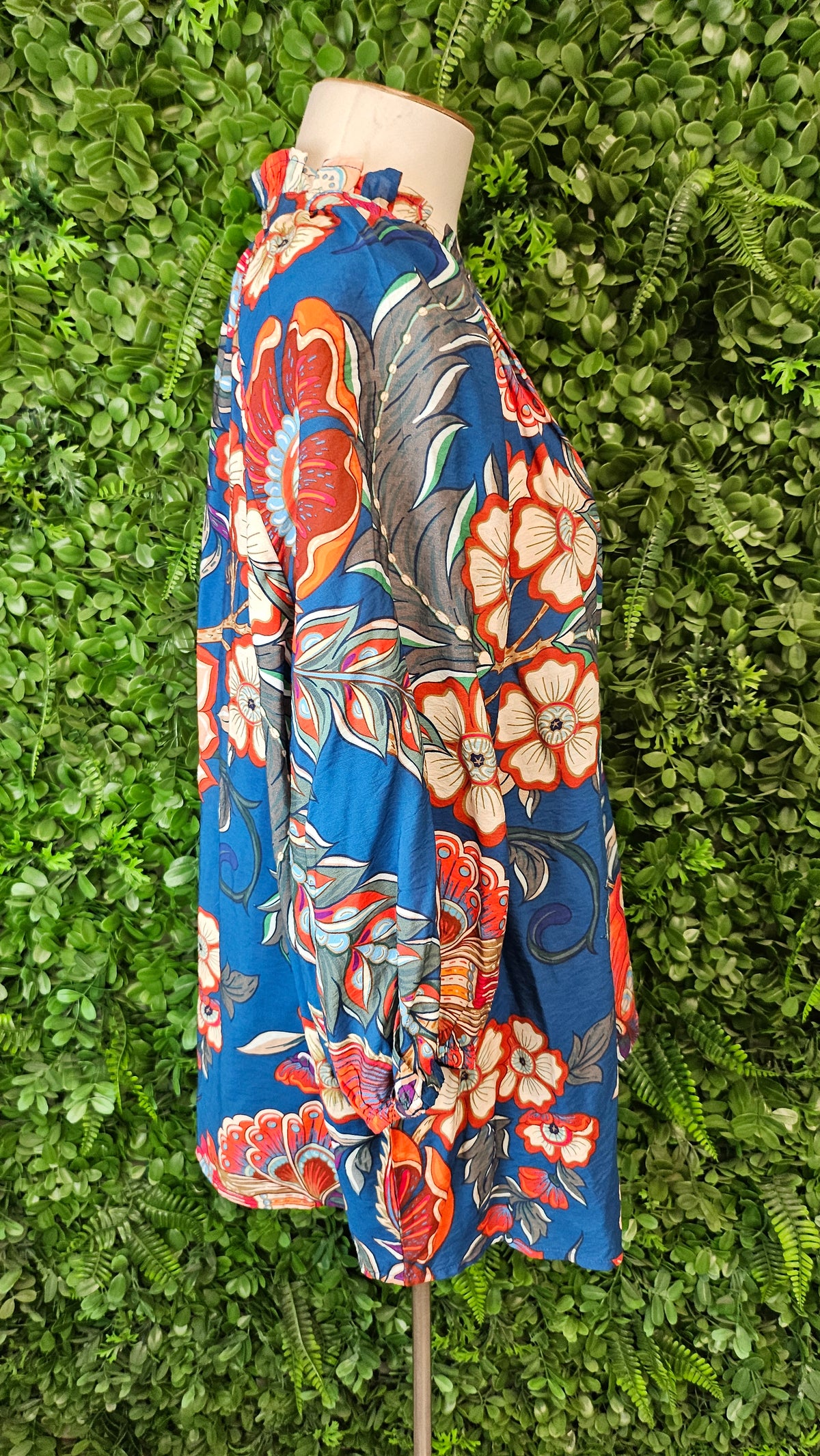 Sunday Boho Print Linen Blend Top (14-16)