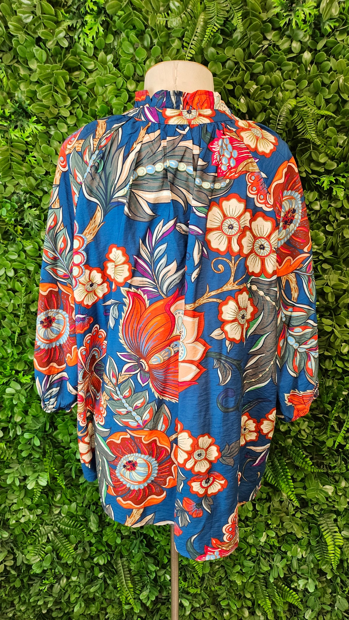 Sunday Boho Print Linen Blend Top (14-16)