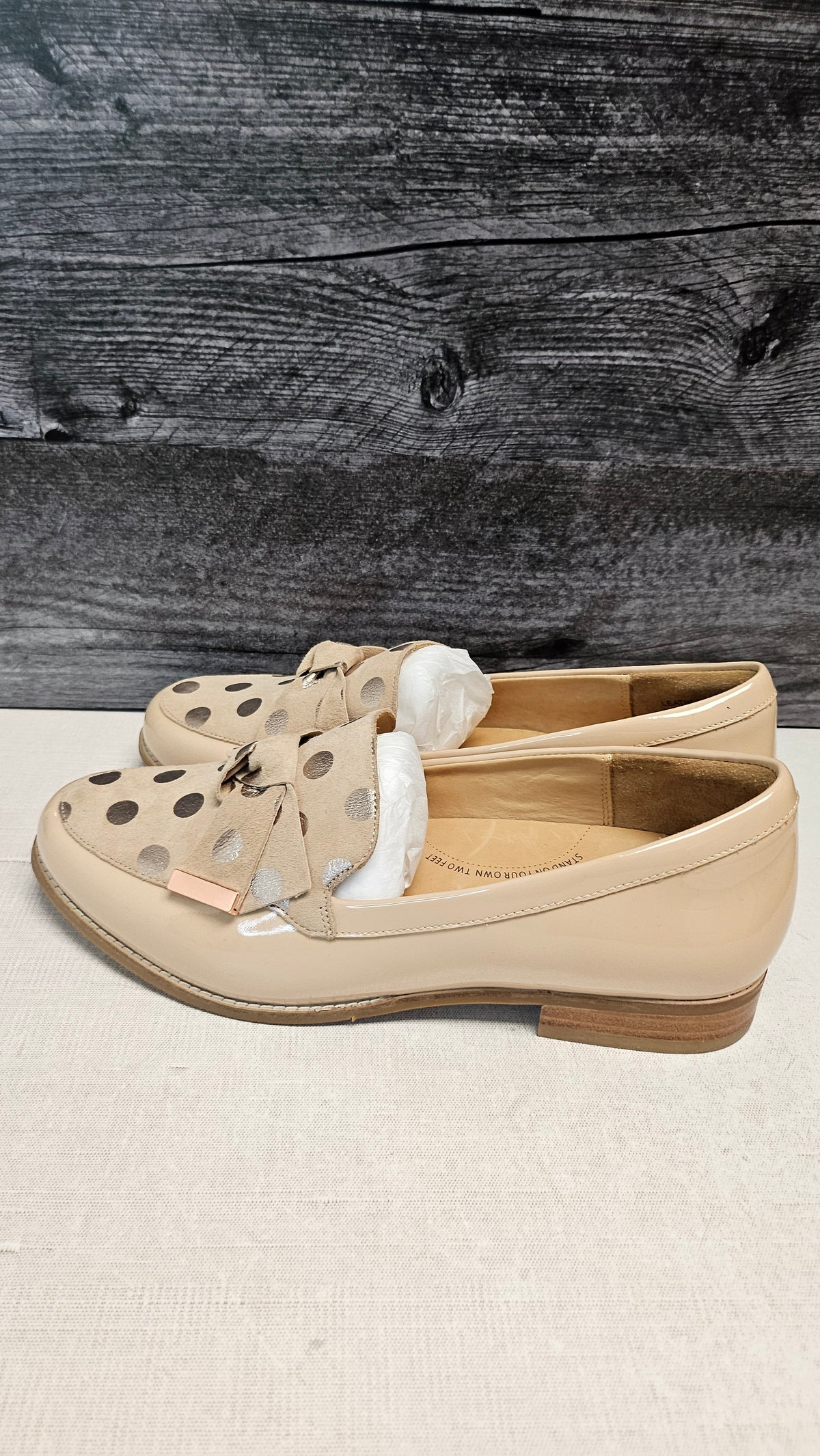 Ziera Beige Leather Loafer (38)
