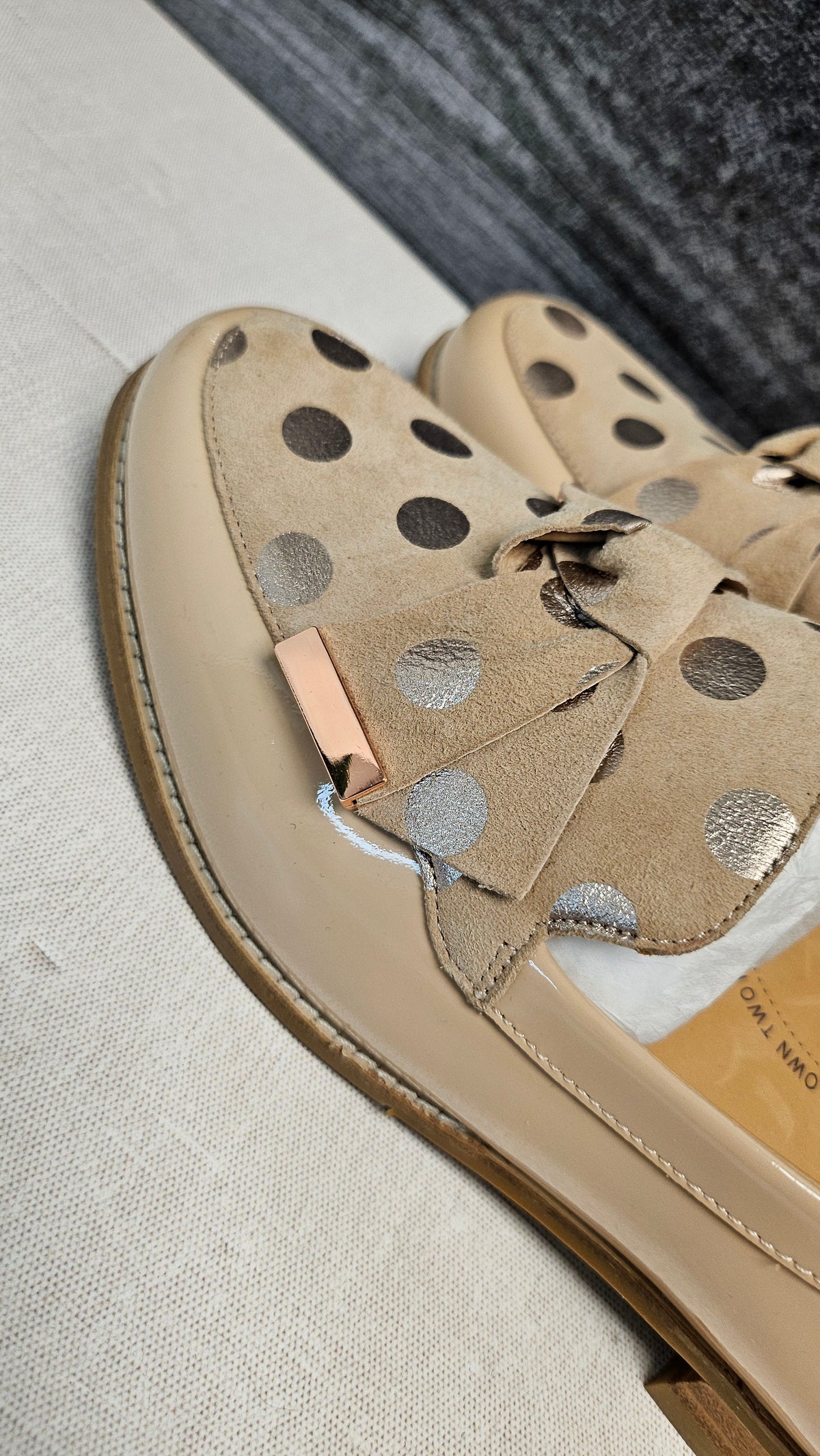 Ziera Beige Leather Loafer (38)