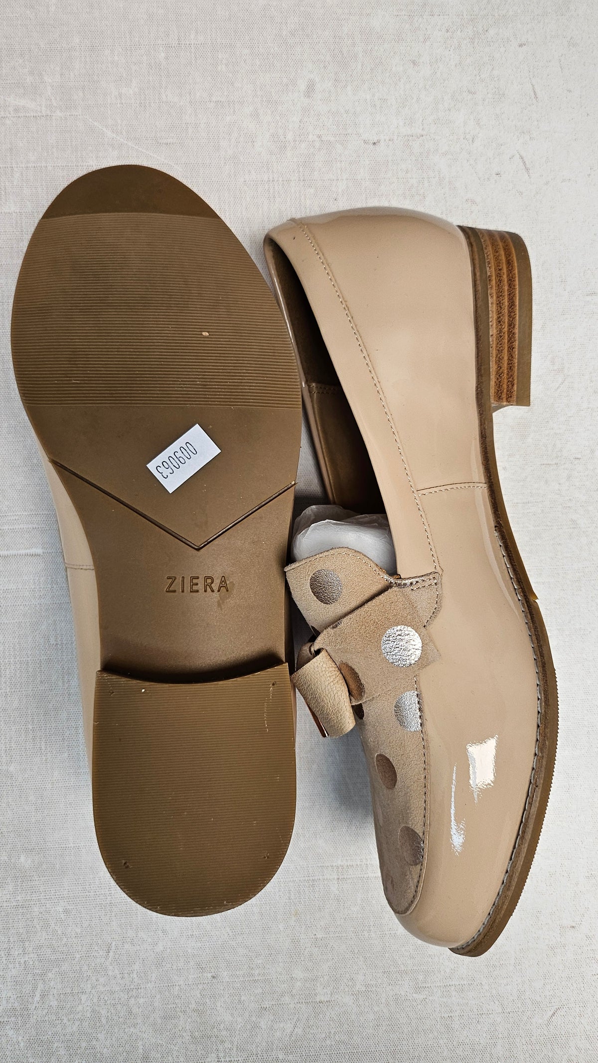 Ziera Beige Leather Loafer (38)