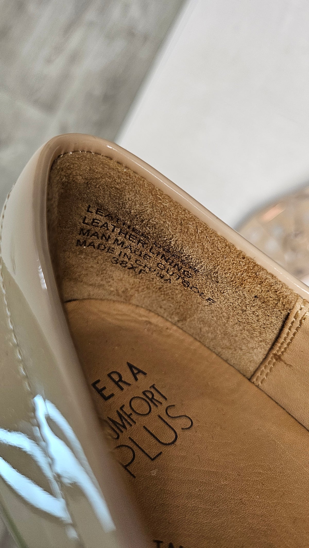 Ziera Beige Leather Loafer (38)