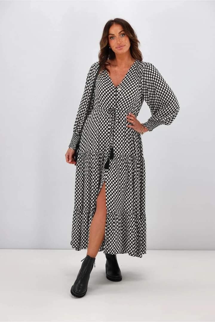Fria The Label B/W Maxi Dress BNWT (12)