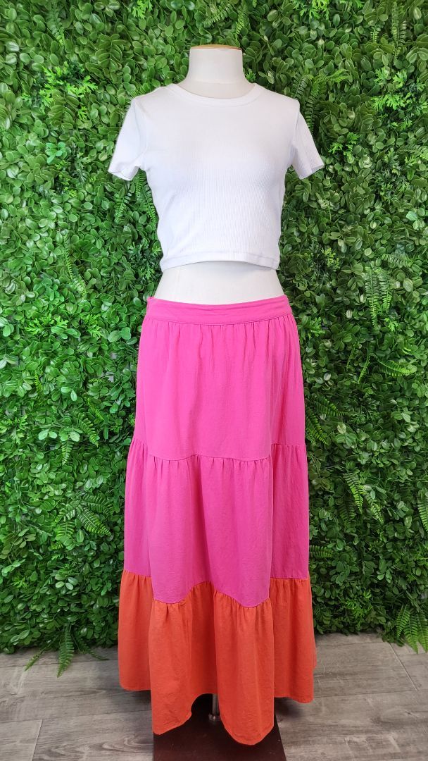 Cordelia Pink Tiered Skirt (8)