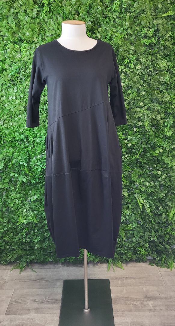 Tirelli Black Diagonal Dress (10)
