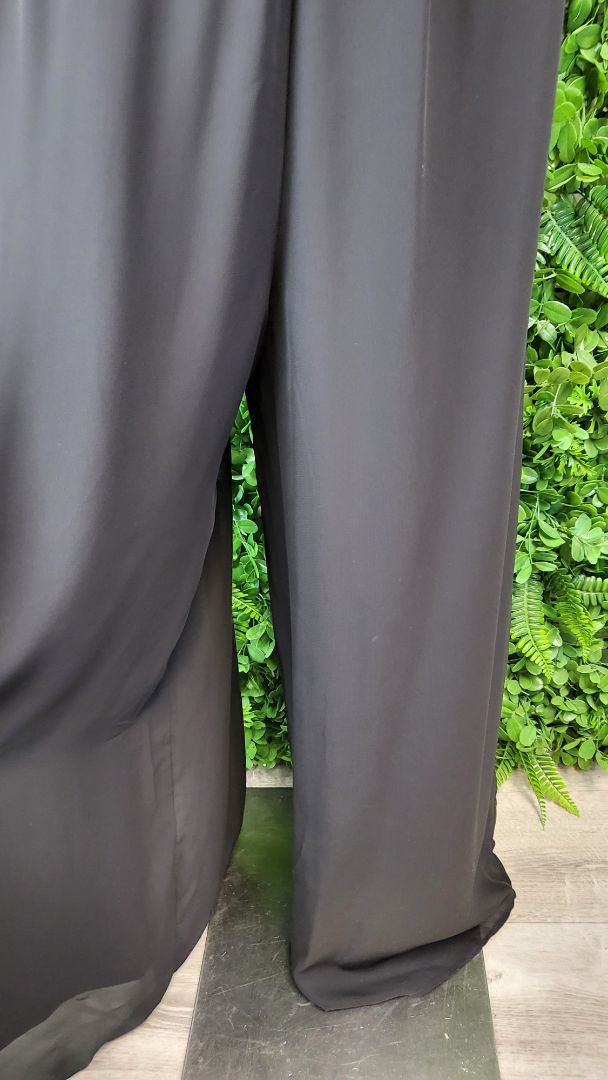 MSGlamour Black Floaty Wide Leg Pant (XL)