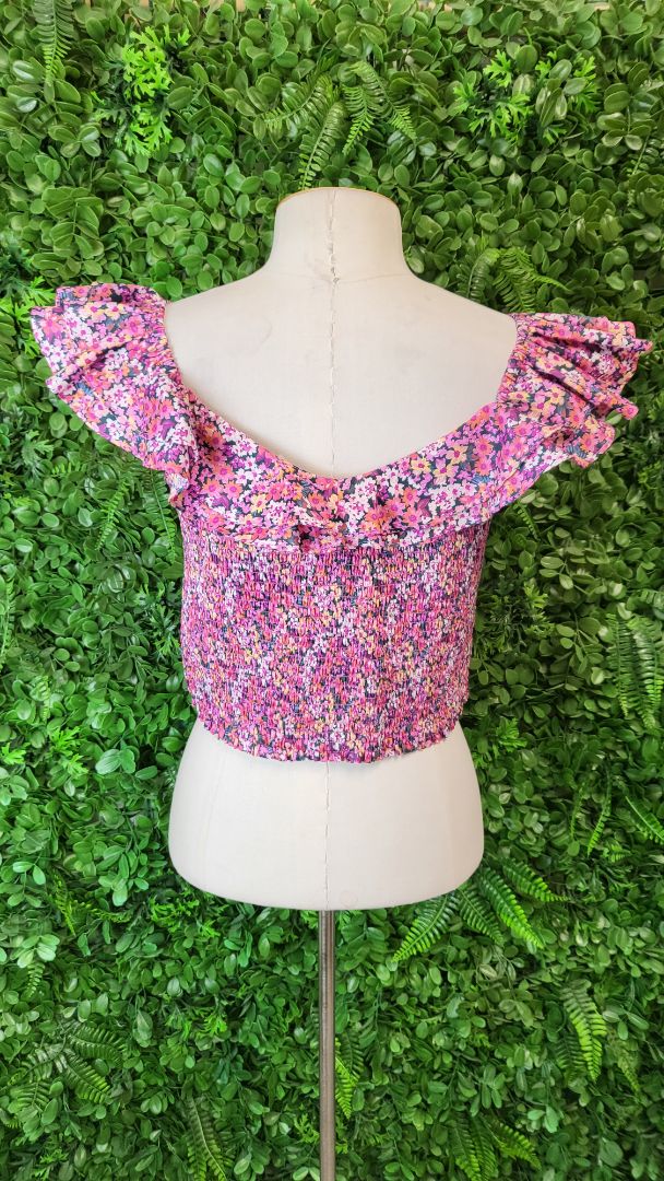 Decjuba Print Shirred Top (12)