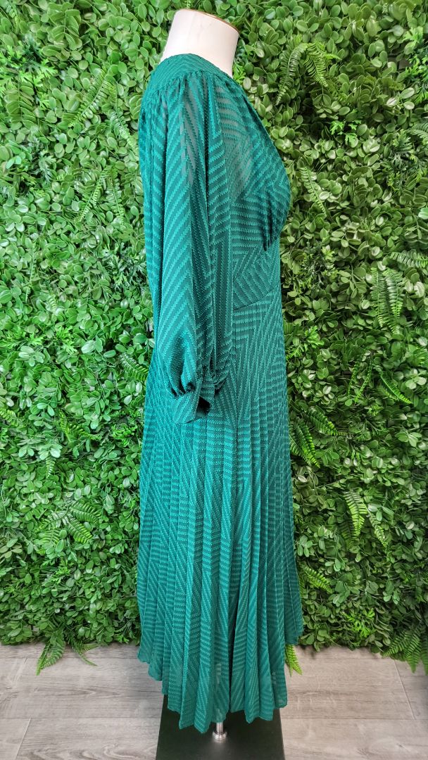 Asos Green Pleat Dress (8)