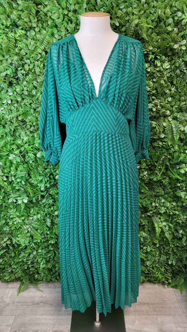 Asos Green Pleat Dress (8)