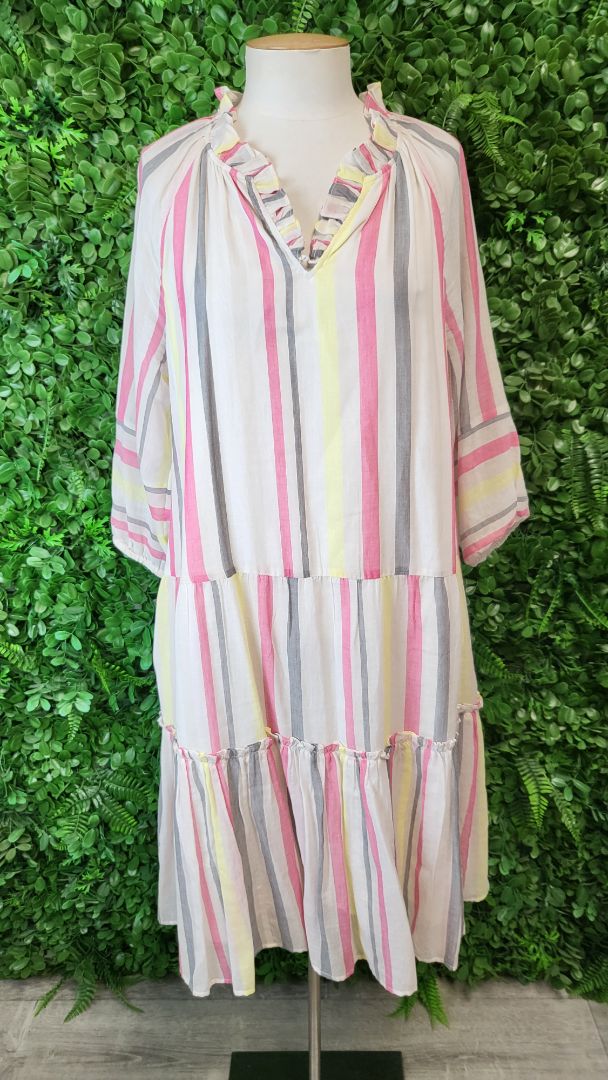 Yarra Trail Stripe Cotton Midi Dress (14)