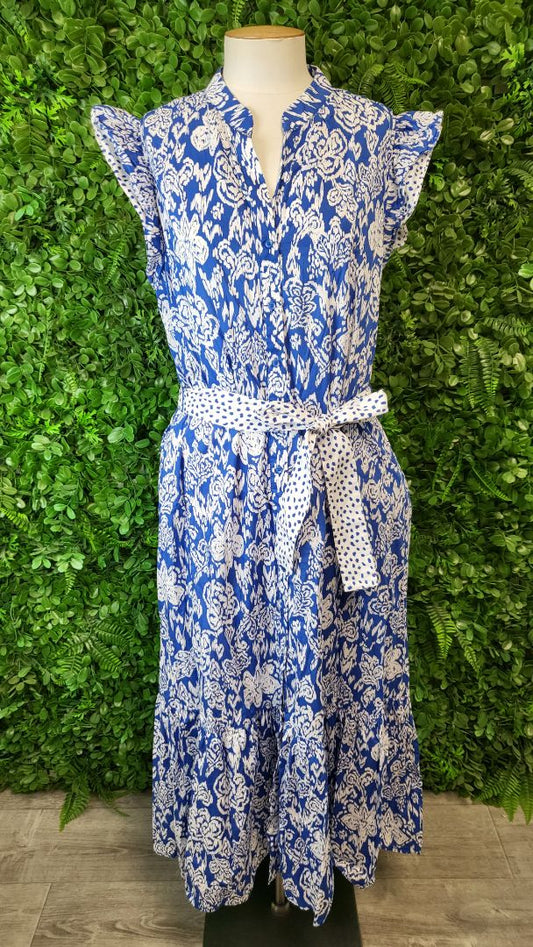 Sportscraft Blue Cotton Maxi Dress (16)