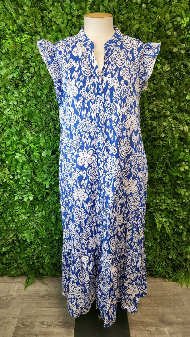 Sportscraft Blue Cotton Maxi Dress (16)