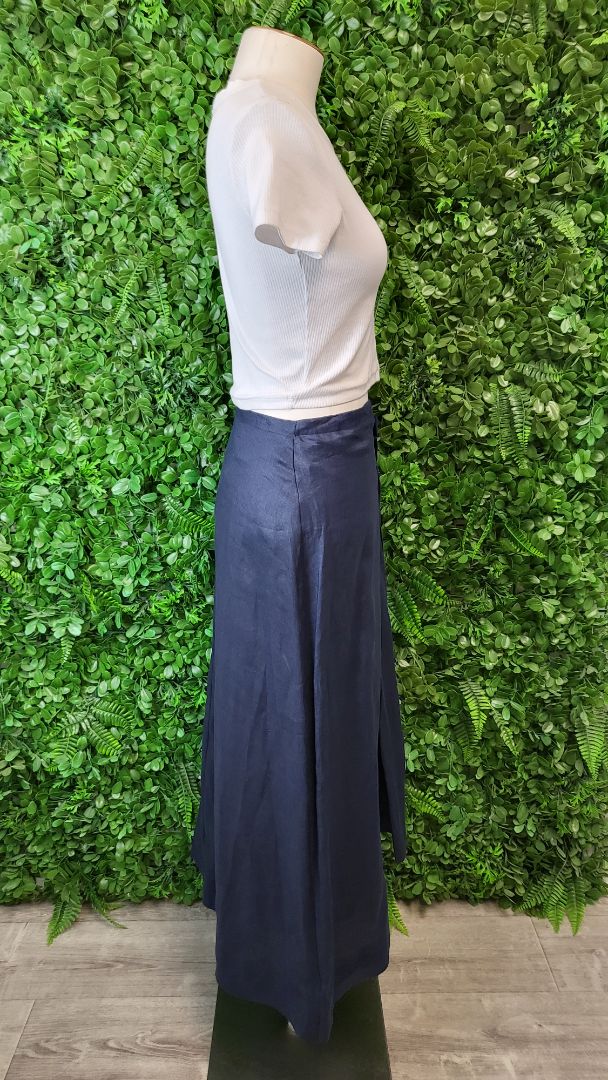 Pol Navy Linen Maxi Skirt (12)