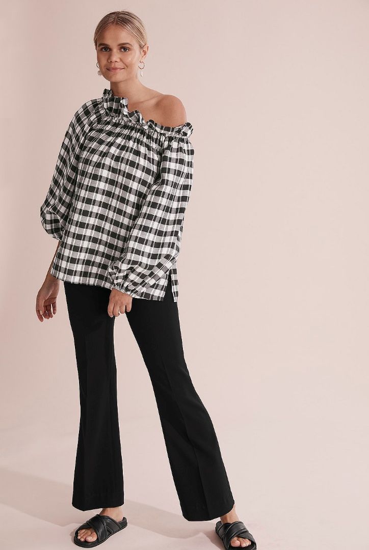 Country Road B/W Gingham Top (12)